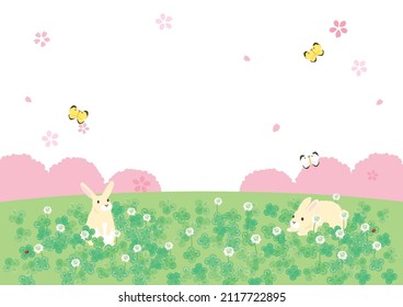 Vector illustration of Spring landscape.