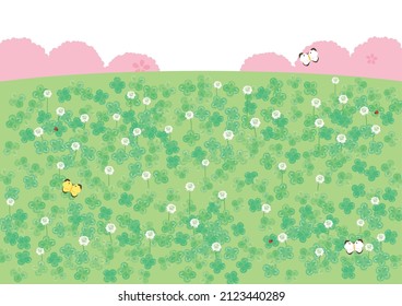 Vector illustration of Spring landscape.