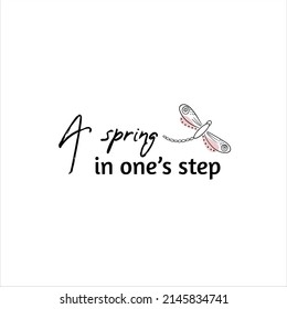 Vector illustration of spring lettering isolated set with decorative elements of sun, chickens, willow, tulip, butterflies, bee, garden