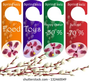 Vector illustration of spring price tag.