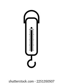 vector illustration of spring scales icon on white background