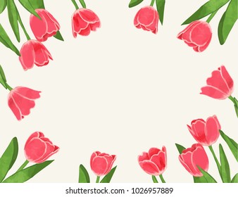 Vector illustration of spring tulips EPS10