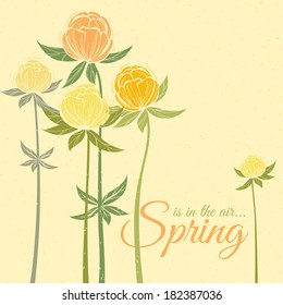 Vector Illustration of  Spring wildflowers