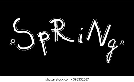 Vector illustration "Spring word"