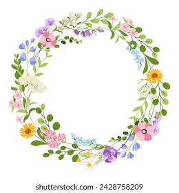 Vector illustration with spring wreath