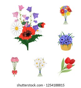 Vector illustration of spring and wreath logo. Set of spring and blossom vector icon for stock.