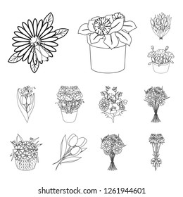 Vector illustration of spring and wreath logo. Set of spring and blossom stock vector illustration.