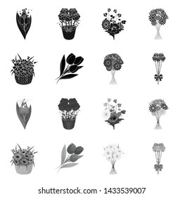 Vector illustration of spring and wreath sign. Collection of spring and blossom stock symbol for web.