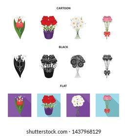 Vector illustration of spring and wreath sign. Set of spring and blossom vector icon for stock.