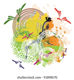 vector illustration of  SPRINGTIME