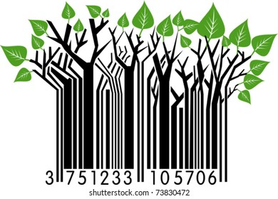 Vector Illustration of Springtime Barcode