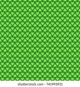 Vector illustration. Springtime contemporary abstract flower seamless pattern in blue, green and white colors.
