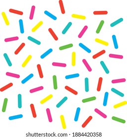 Vector illustration of the sprinkles donut glaze decorative elements