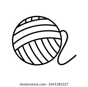 vector illustration of spun thread on a white background
