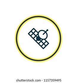 Vector illustration of sputnik icon line. Beautiful astrology element also can be used as satellite icon element.