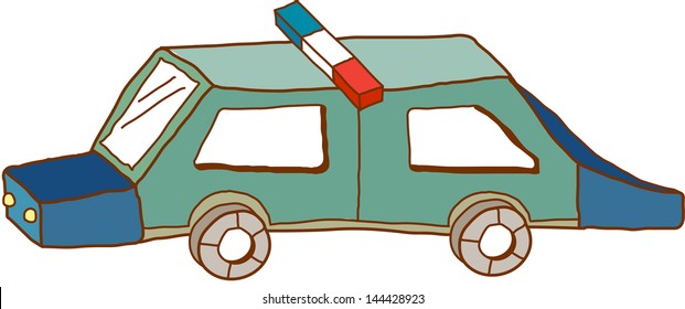 Ilustración vectorial de un vehículo de escuadrón