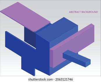 Ilustración vectorial de color 3D cuadrado para diseño y fondo web, cuadrado blanco negro, cubismo 3D