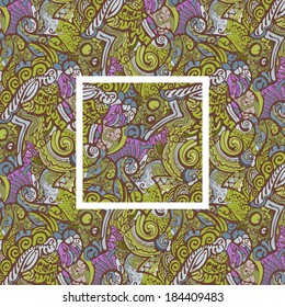 Vector illustration, square, Abstract swirls, ornamental, flow from one to another.