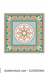 Vector illustration of a square carpet, EPS 10 file