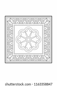 Vector illustration of a square carpet, EPS 10 file