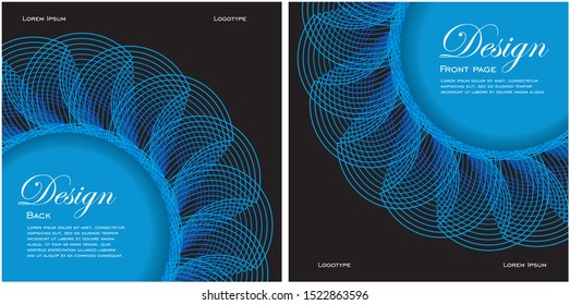 Vector illustration, Square cover with flower looking three dimensional design.