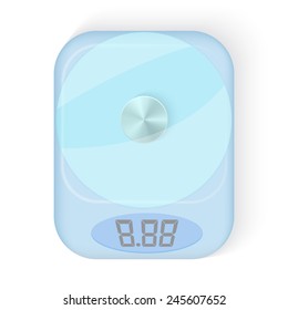 Vector illustration of square digital scales