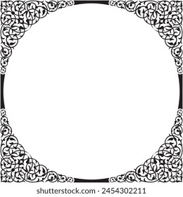 Vector illustration for  square frame ornament design pattern. Use it by inserting text in the center. Suitable for frames, calligraphy, paintings, decorations, etc