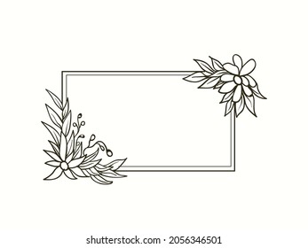 Ilustración vectorial de la corona de laurel cuadrado con un fondo de estilo rústico.
