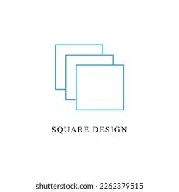 Vector illustration square logo design template 