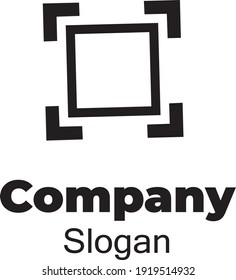 Vector illustration of a square logo template