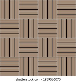 Vector illustration of a square parquet floor diagram