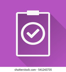 Vector illustration. Square shape icon in flat design. Toy tablet in simple design with long shadow