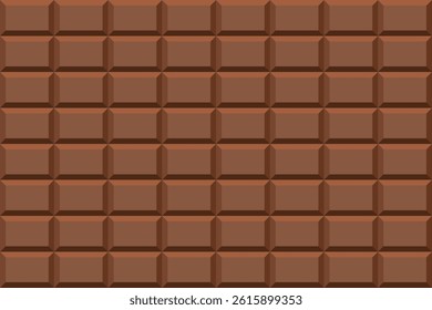 Vector illustration of a square shaped dark or milk chocolate bar.