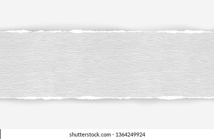 Vector illustration of the squared ripped gray paper for writing messages on gray abstract background. EPS10.
