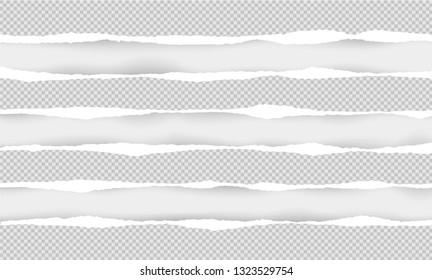 Vector illustration of the squared ripped paper for writing messages on gray abstract background. EPS10.