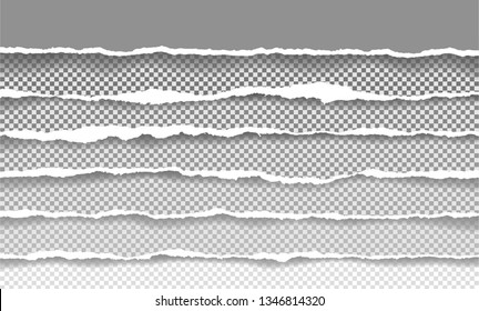 Vector illustration of the squared ripped paper for writing messages on gray abstract background. EPS10.