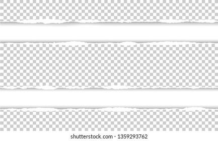 Vector illustration of the squared ripped paper for writing messages on gray abstract background. EPS10.