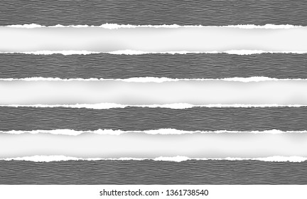 Vector illustration of the squared ripped paper for writing messages on gray abstract background. EPS10.