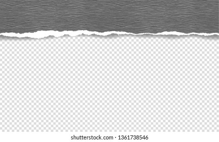 Vector illustration of the squared ripped paper for writing messages on gray abstract background. EPS10.