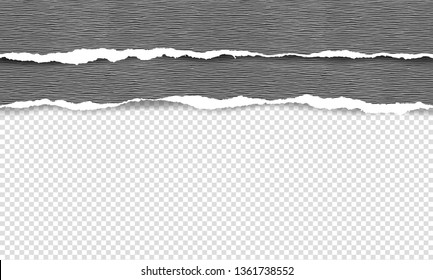 Vector illustration of the squared ripped paper for writing messages on gray abstract background. EPS10.