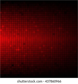 Vector illustration of Squares. Red black abstract background.
