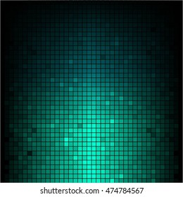 Vector illustration of Squares. Turquoise background.