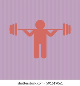 Vector illustration of Squat vector symbol in orange color
