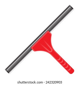 Vector illustration of squeegee. Tool for window cleaning.  isolated on white background