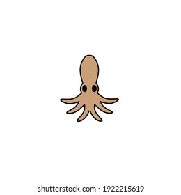 Vector illustration of squid icon