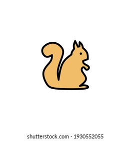 Vector illustration of a squirrel