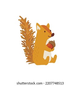 Vektorgrafik von Eichhörnchen mit Eichhörnchen.