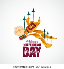 Vector illustration of Sri Lanka Independence Day banner