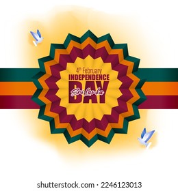 Vector illustration of Sri Lanka Independence Day banner