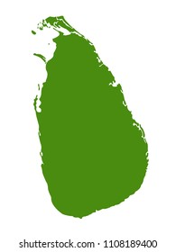 vector illustration of Sri Lanka map